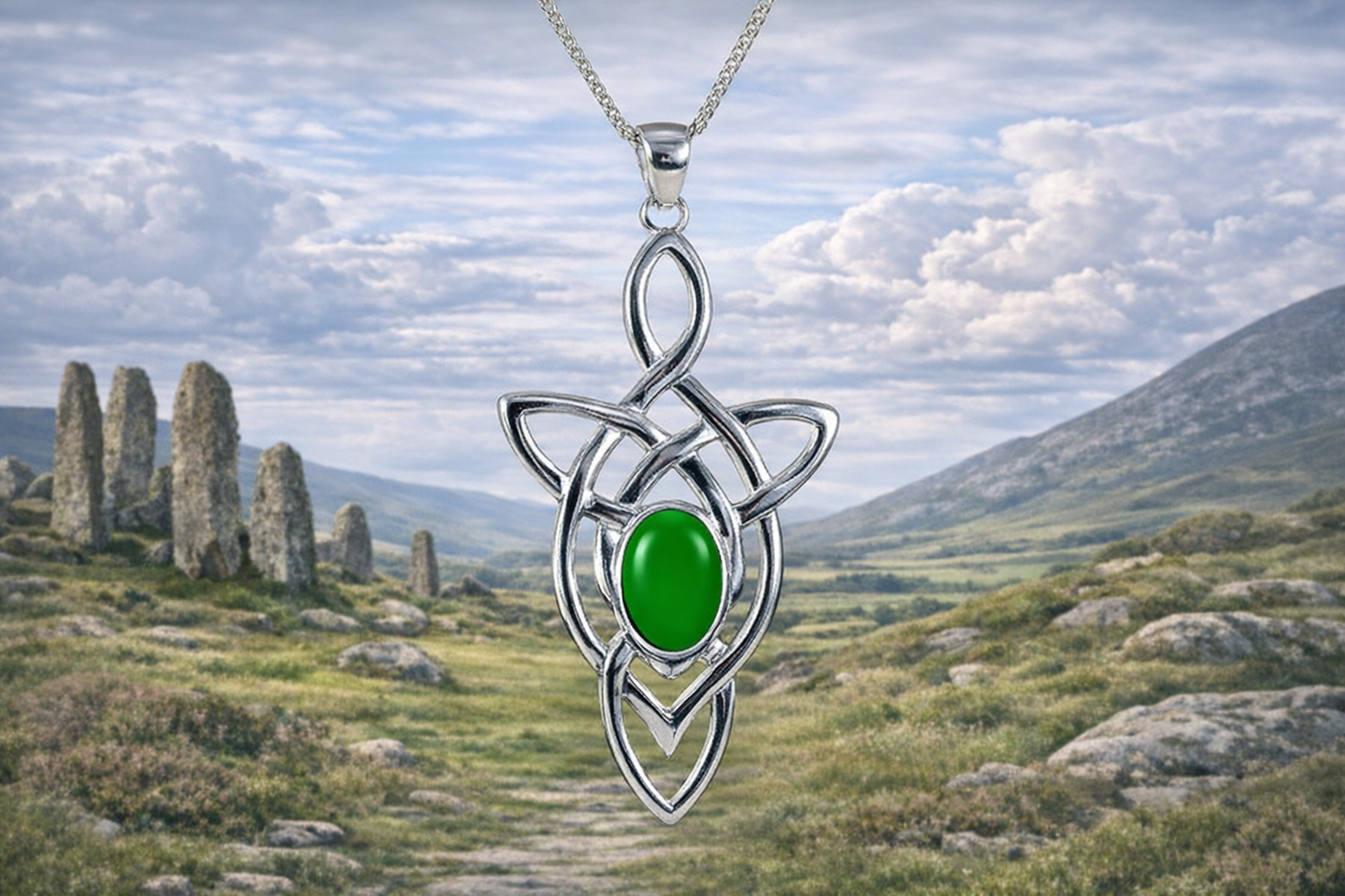 Solid Silver 925 Celtic Pendant