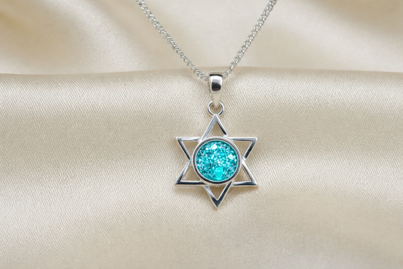 925 Silver Six Pointed Star Pendant