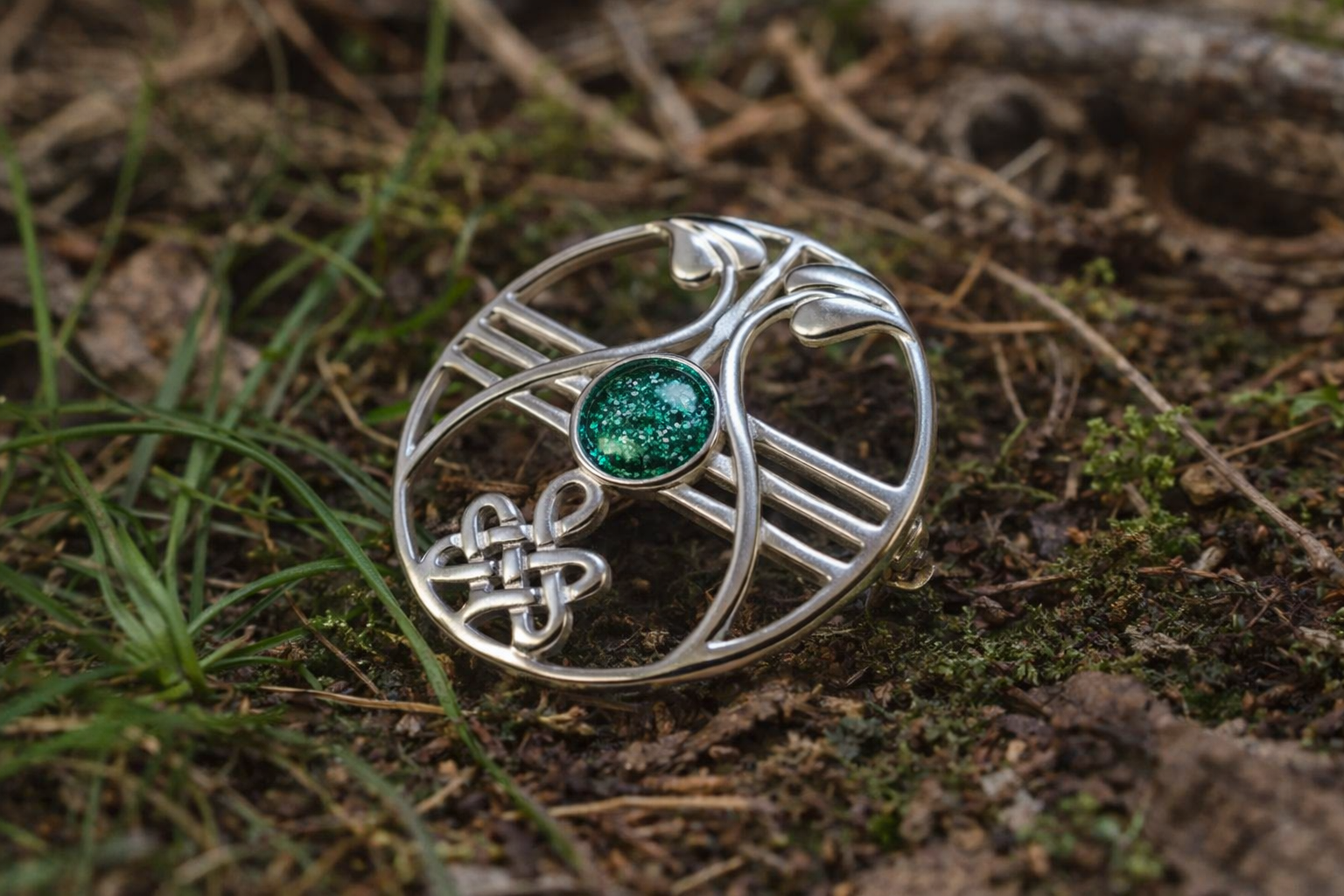 925 Sterling Silver Celtic Brooch