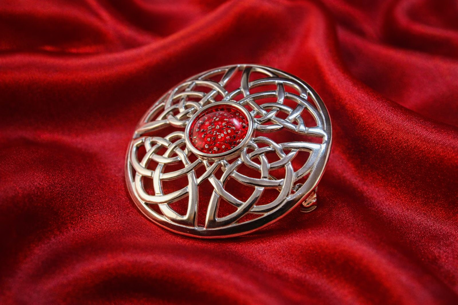 Celtic Sterling Silver 925 Silver Brooch