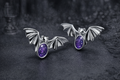 Sterling Silver Bat Earrings