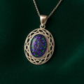 925 Solid Silver Oval Celtic Pendant