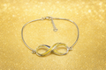 Sterling Silver Infinity Memorial Bracelet  for Ashes