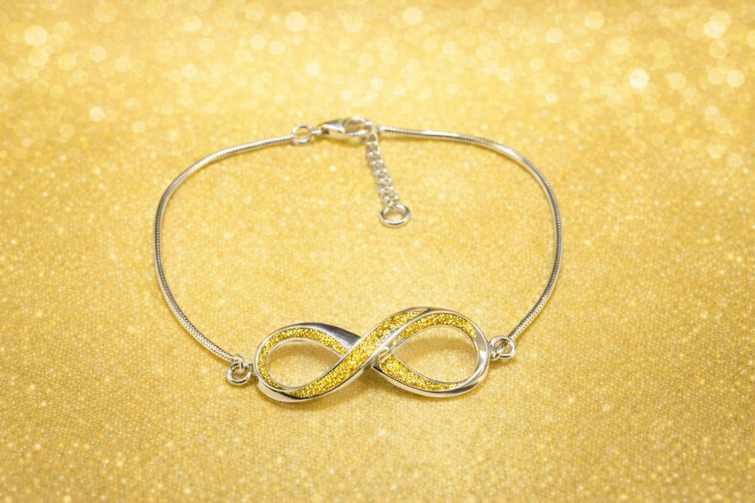 Sterling Silver Infinity Memorial Bracelet  for Ashes