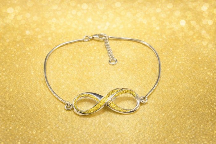 Sterling Silver Infinity Memorial Bracelet  for Ashes