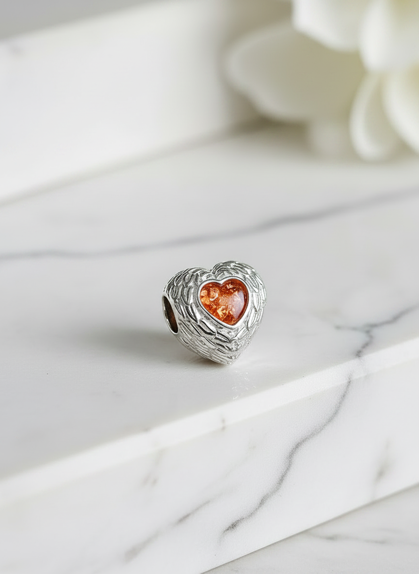 Sculptured Heart Charm
