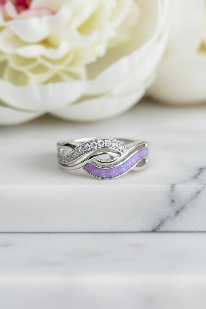 Celestial Half Channel Ring