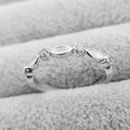 Half Smooth Marquise Ring
