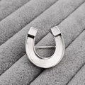 Horse Shoe 925 Silver Brooch