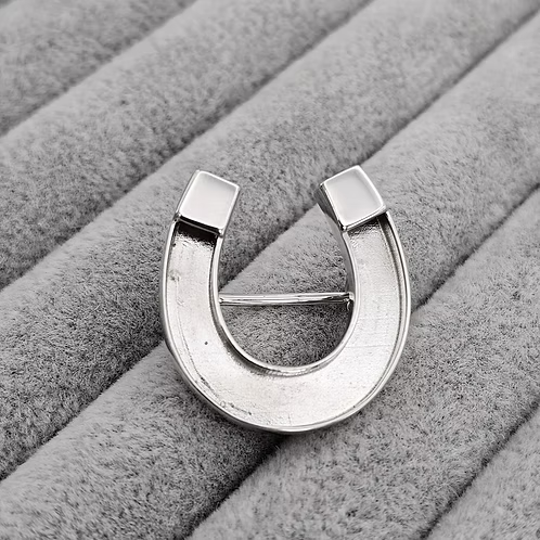 Horse Shoe 925 Silver Brooch
