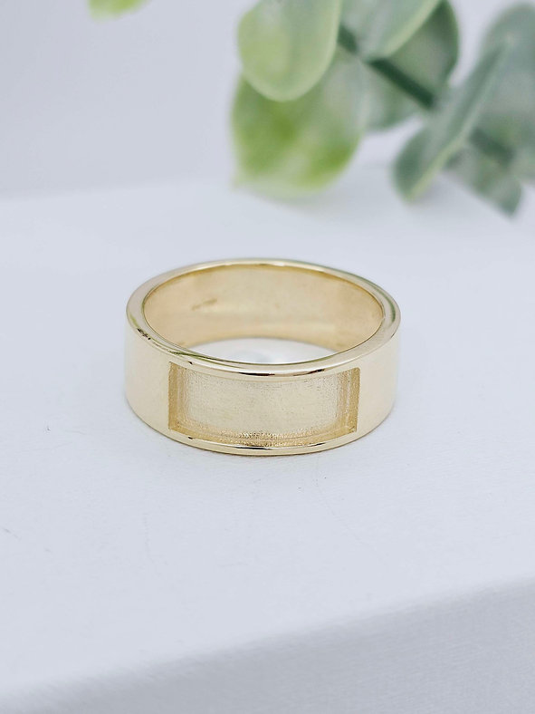 9ct Gold 8MM Channel Ring