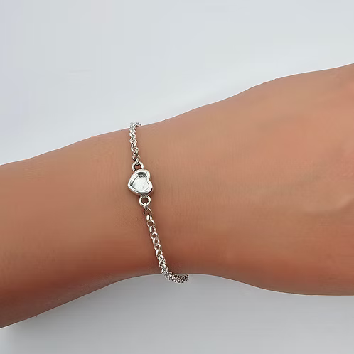 Mini Heart Charm Belcher Bracelet