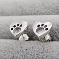 Heart Paw Print Studs