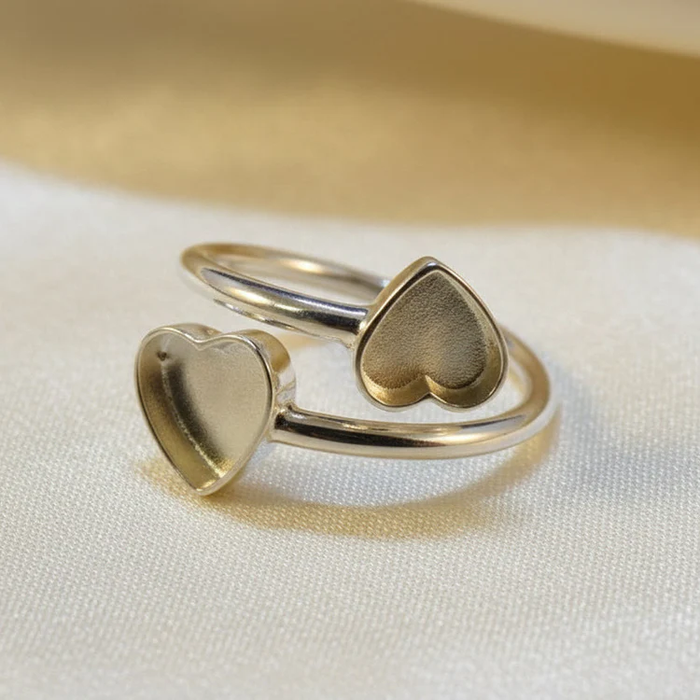 Adjustable Two Of A Kind Ring