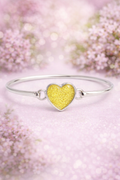 Silver Heart Bangle