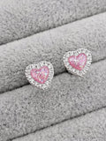 Cubic Zirconia Heart Earrings
