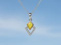 925 Sterling Silver Kite Pendant With Cubic Zironia's