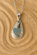 Solid Silver Pebble Pendant