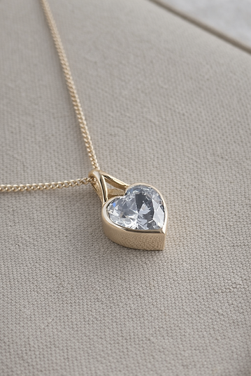 Secretly Collection  9CT Gold CZ Pendant
