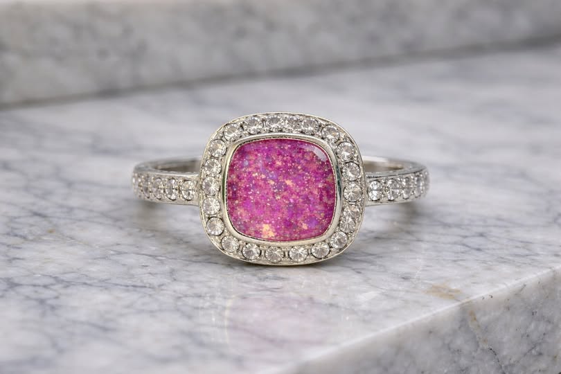 CZ Stainless Steel Pillar Ring