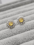 Sterling Silver Sunflower Earrings