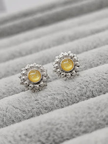 Sterling Silver Sunflower Earrings