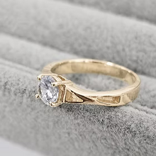 Twisted Solitaire Gold RIng